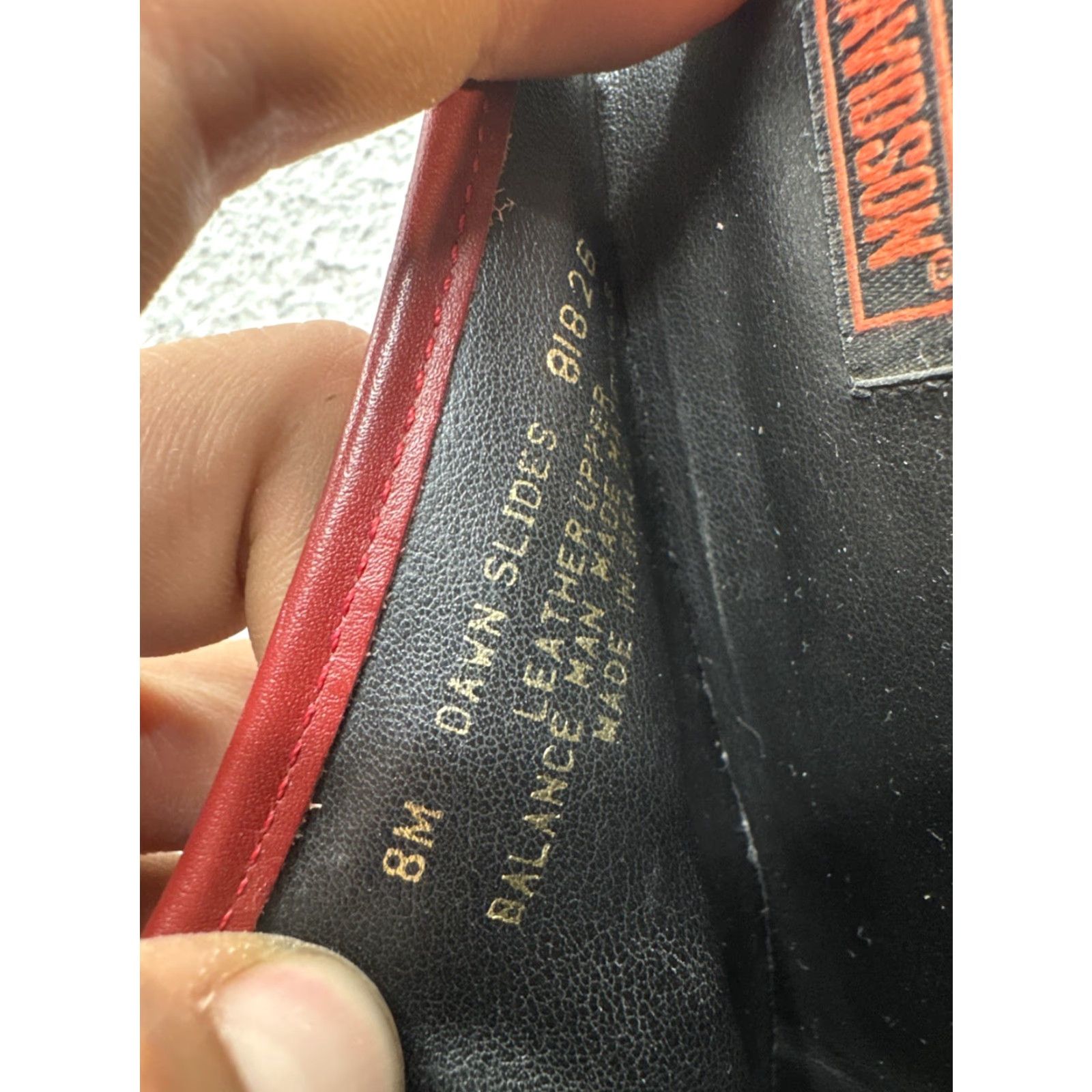 Harley Davidson Harley-Davidson Dawn Slides Women’s 8 M Leather & Snake Skin Mules Slip On Shoes Red Size US 8 / IT 38 - 5 Thumbnail