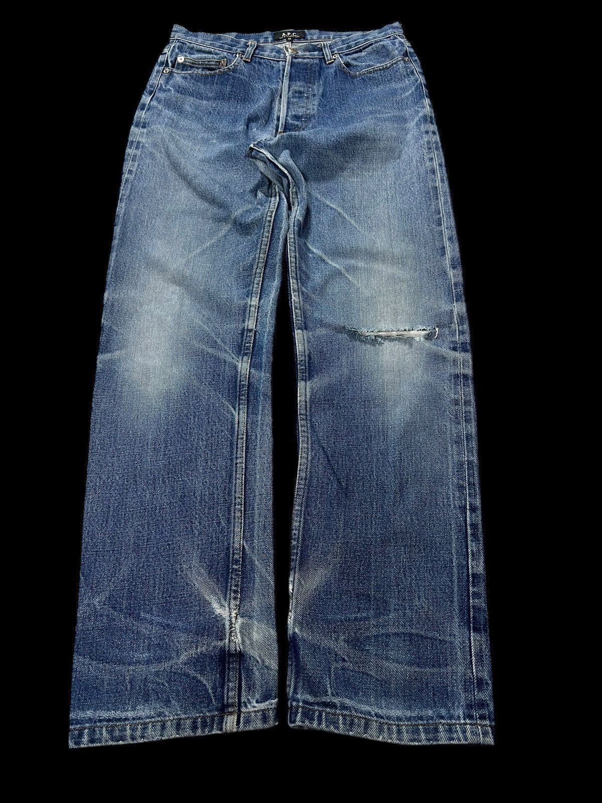 A.P.C. × If Six Was Nine 💥Selvedge Rare💥Vintage A.P.C Distress Washed Selvedge Jeans Size US 28 / EU 44 - 1 Thumbnail