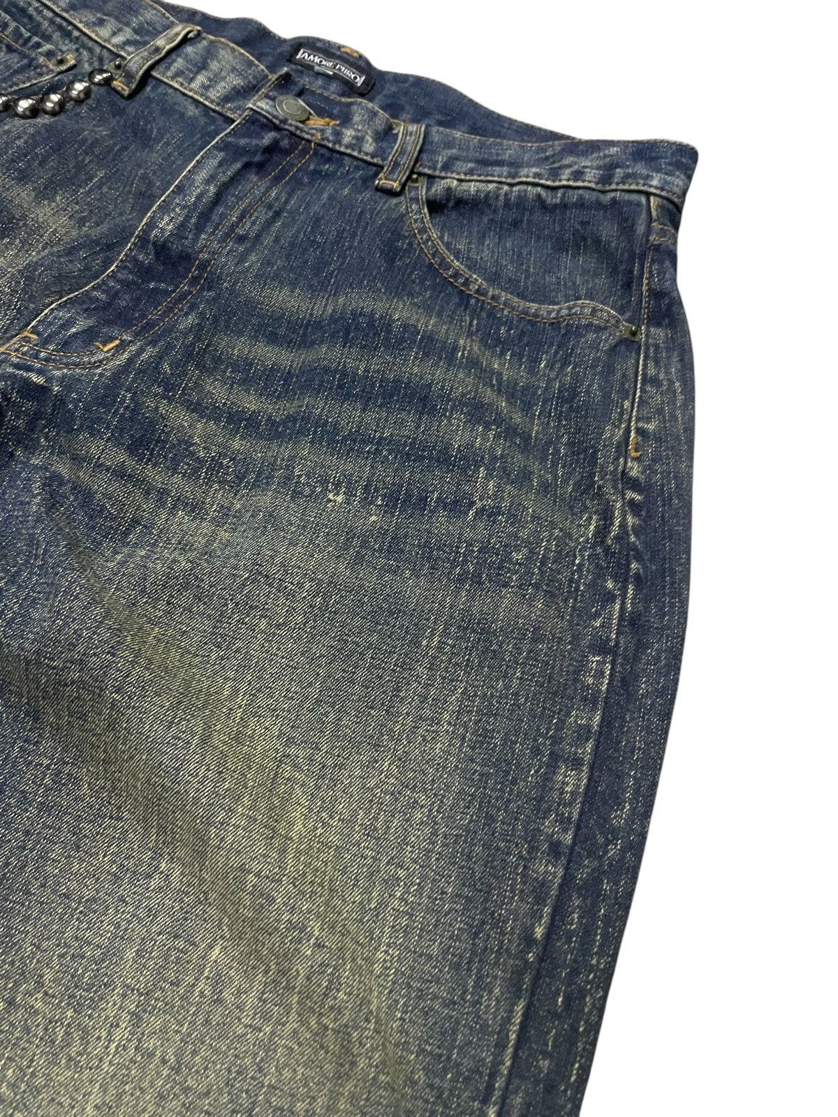 Designer × Japanese Brand Amore Puro Japan Stone Mud Wash Studded Loose Jeans Size US 30 / EU 46 - 7 Thumbnail
