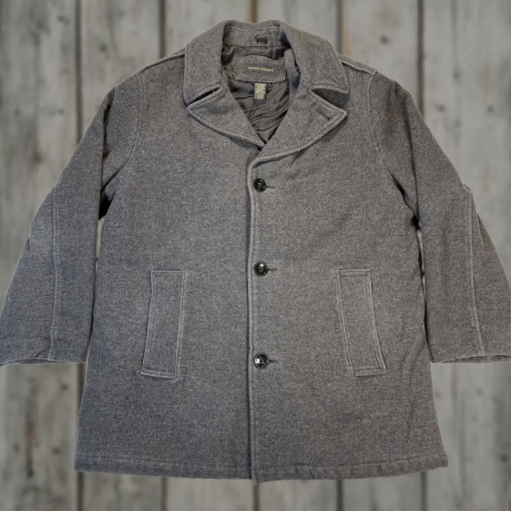 Banana Republic Banana Republic Peacoat Overcoat Wool Cashmere Blend Gray 3 Button Sz M Medium Jacket Winter Casual Mens Unisex Size M / US 6-8 / IT 42-44 - 1 Thumbnail