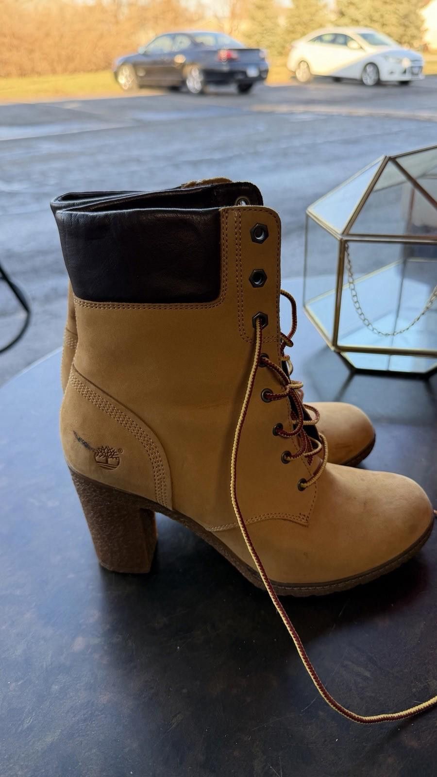 Timberland Timberland Women’s Nubuck Lace Up Heeled Boots US 9 EU 40 Size US 9 / IT 39 - 1 Thumbnail