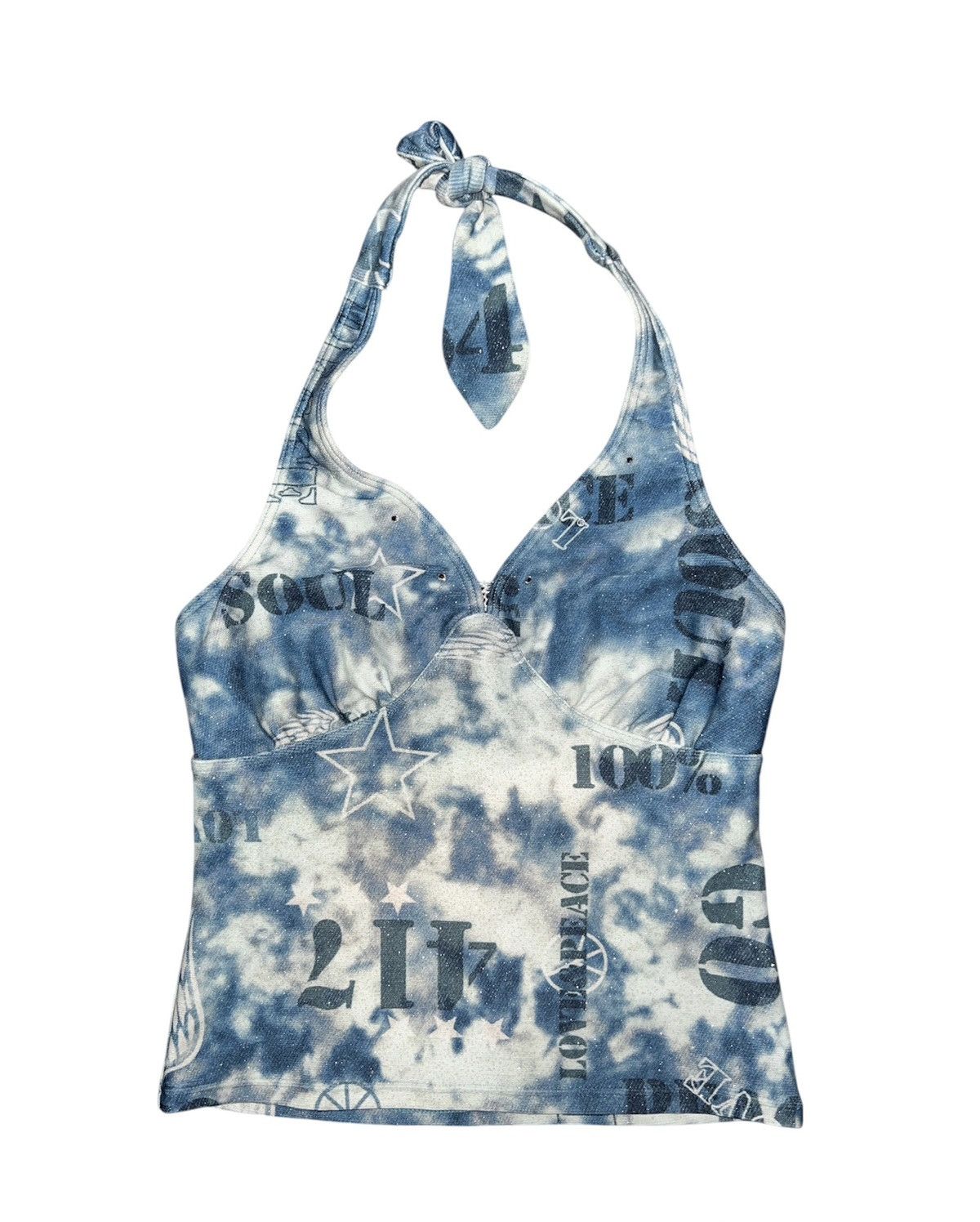 Y2K bling halter neck top 🎀💖
