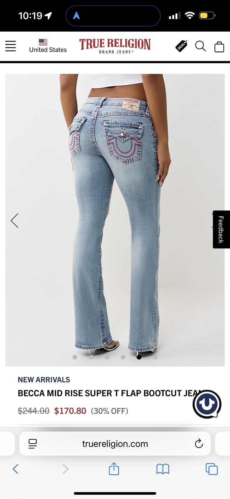 True Religion True religion jeans Size 29" - 2 Thumbnail