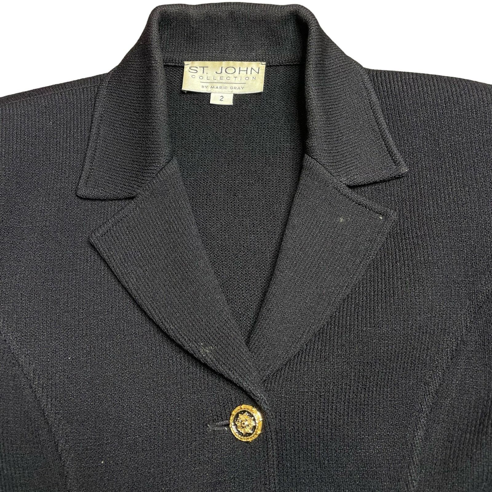 St. John ST. JOHN Collection Knit Blazer Jacket Size XS / US 0-2 / IT 36-38 - 6 Thumbnail