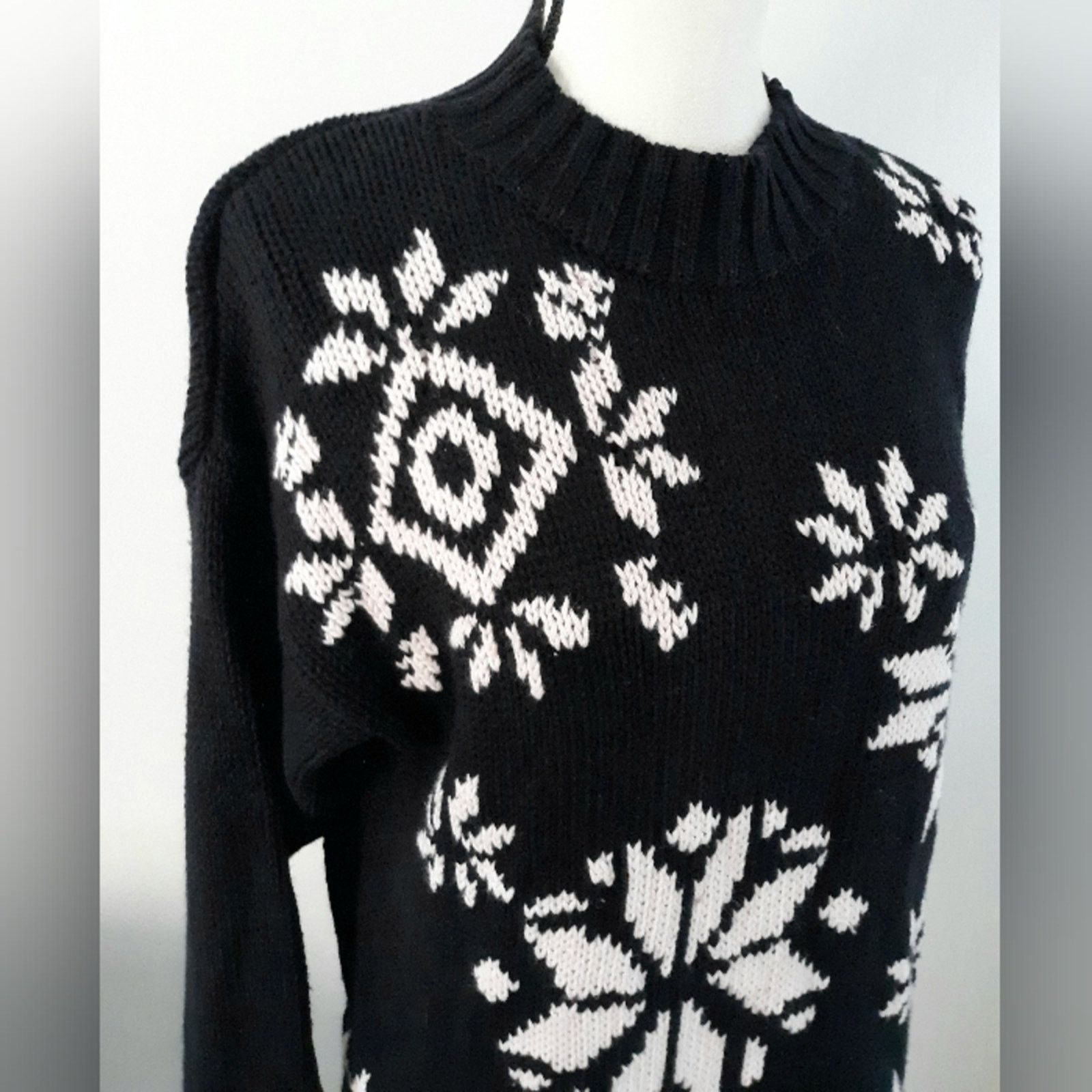 Vintage VTG 90s Chaus Heavy Winter Sweater Size S / US 4 / IT 40 - 2 Thumbnail