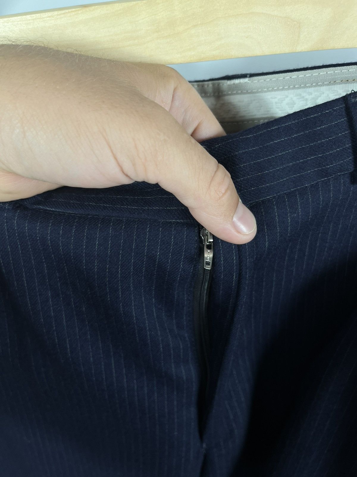Vintage Wool 3-Piece Suit Pinstripe 40R Blazer Vest Pants