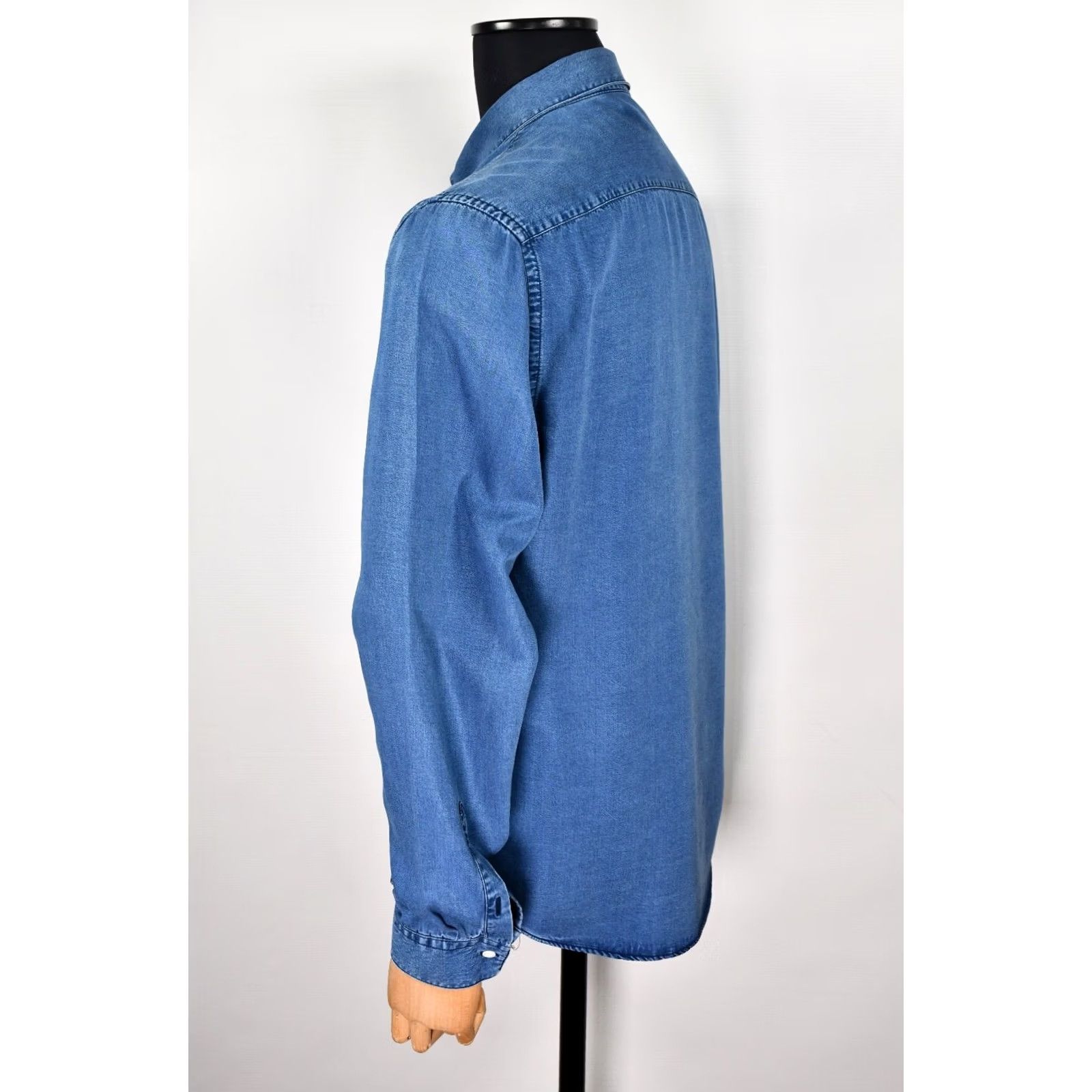 NN07 NN07 Falk Denim Look Shirt Indigo Tencel Slim Fit Men's XL NN07 Shirt Denim Indigo Slim Fit XL Men Casual Button-Up Size US XL / EU 56 / 4 - 3 Thumbnail