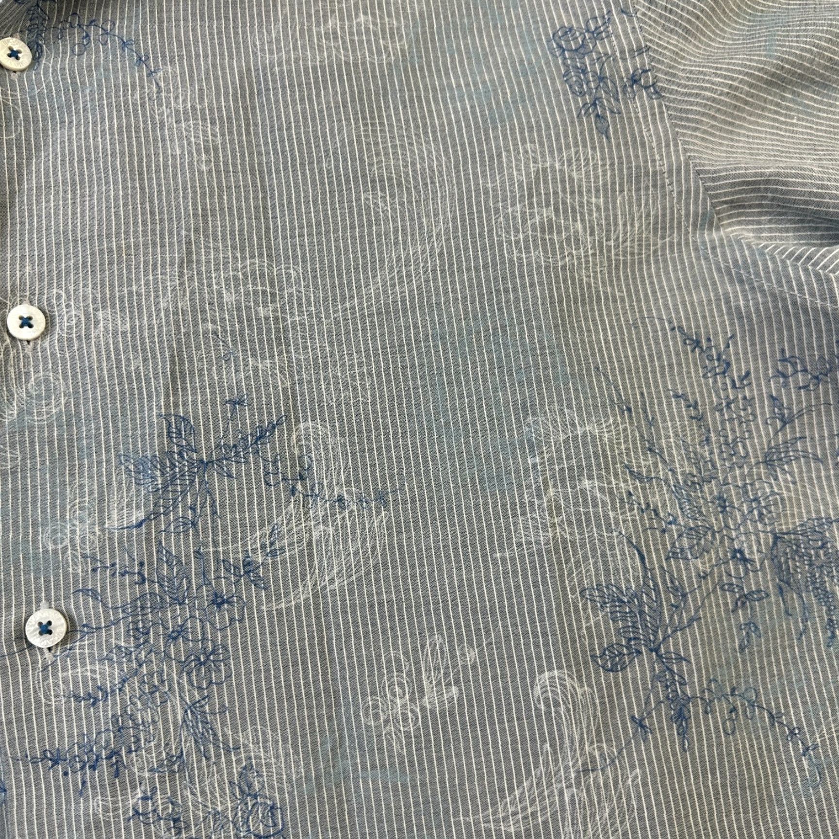 BUGATCHI Bugatchi Uomo Shirt Mens Large Blue Floral Button Up Hawaiian Shirt Size US L / EU 52-54 / 3 - 4 Thumbnail