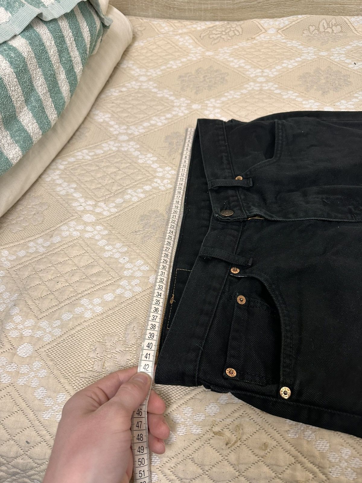 Levi's 🔥 Levis 505 Black Denim Pants W32 L34 Jeans Custom Vintage Size US 32 / EU 48 - 8 Thumbnail