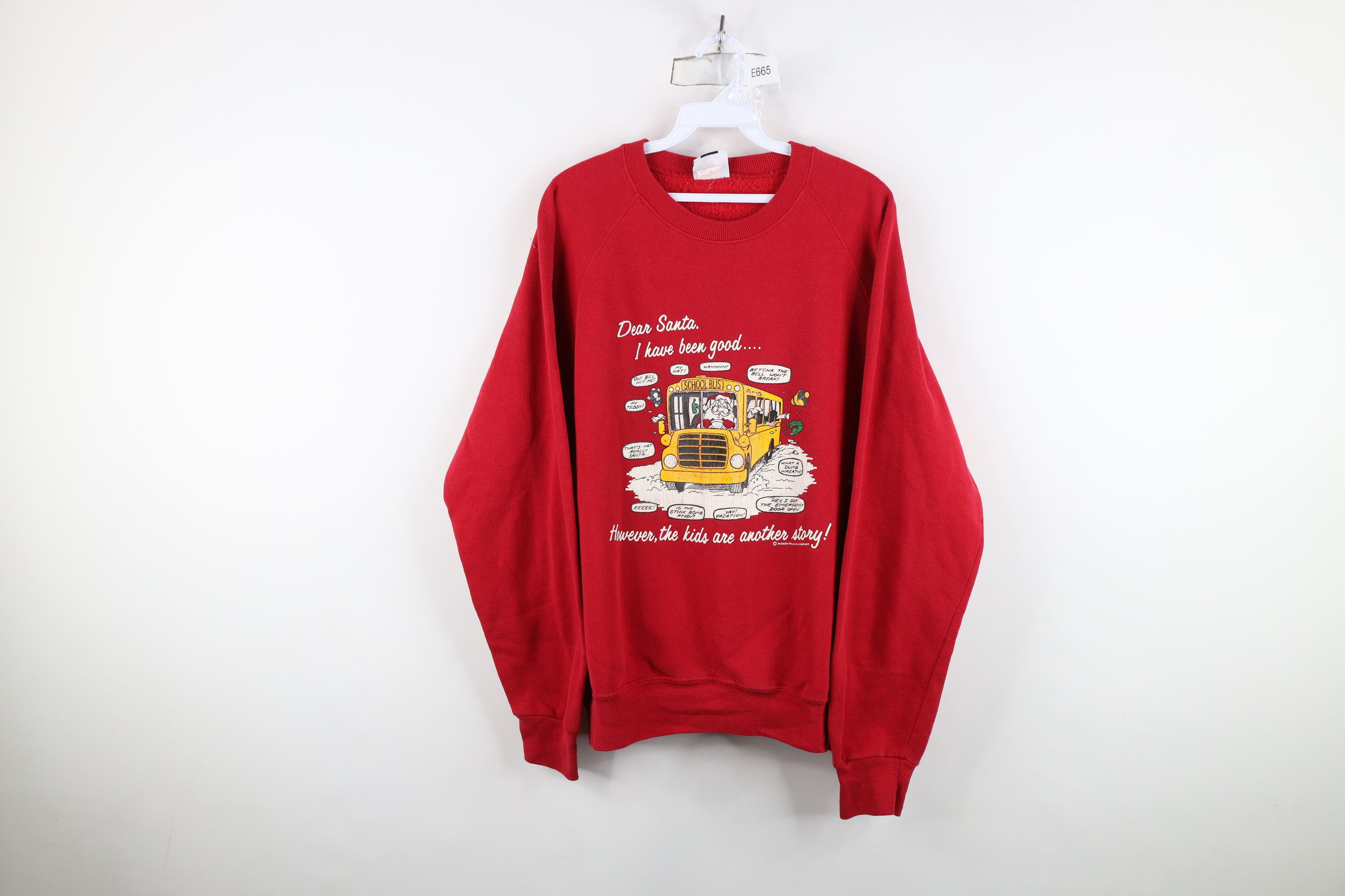 Vintage Vintage 90s Streetwear Christmas Bus Driver Sweatshirt USA Size XXL / US 16-18 / IT 52-54 - 1 Thumbnail