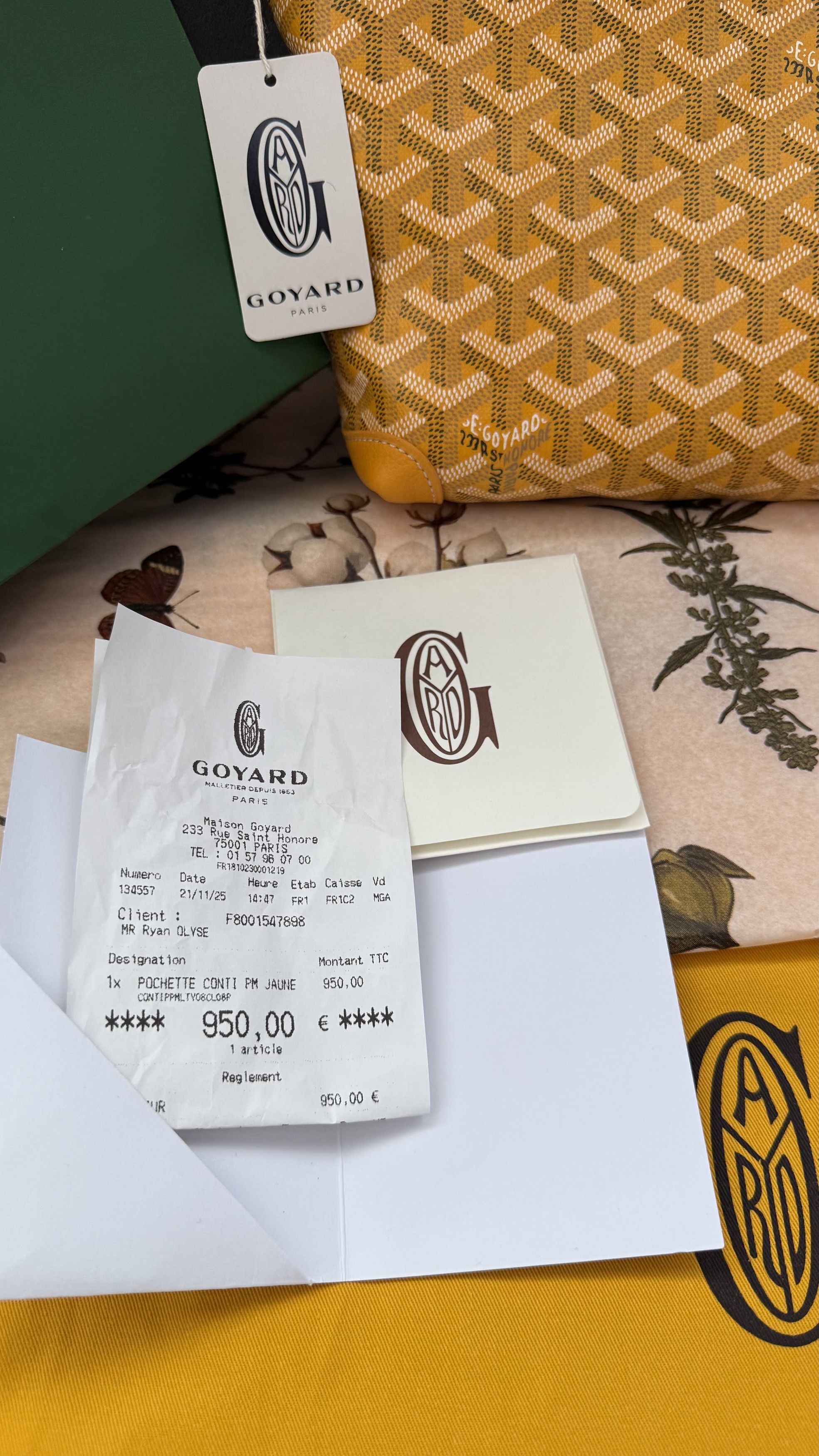 Goyard Goyard Conti PM - Yellow Size ONE SIZE - 11 Thumbnail