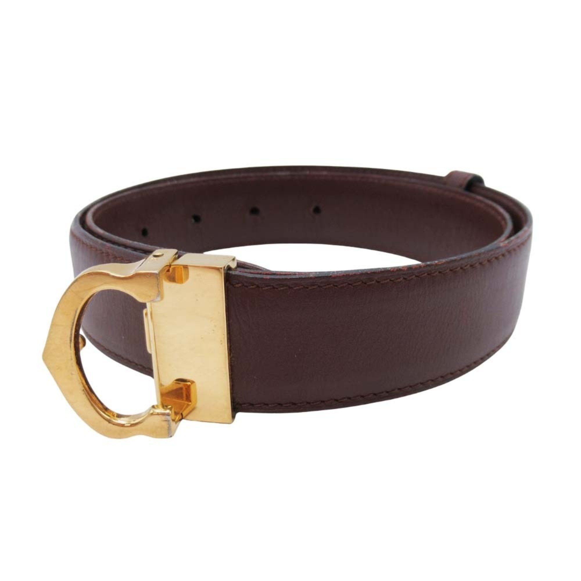 Cartier Cartier Must de Belt Brown Gold Plated Leather  display picture 2