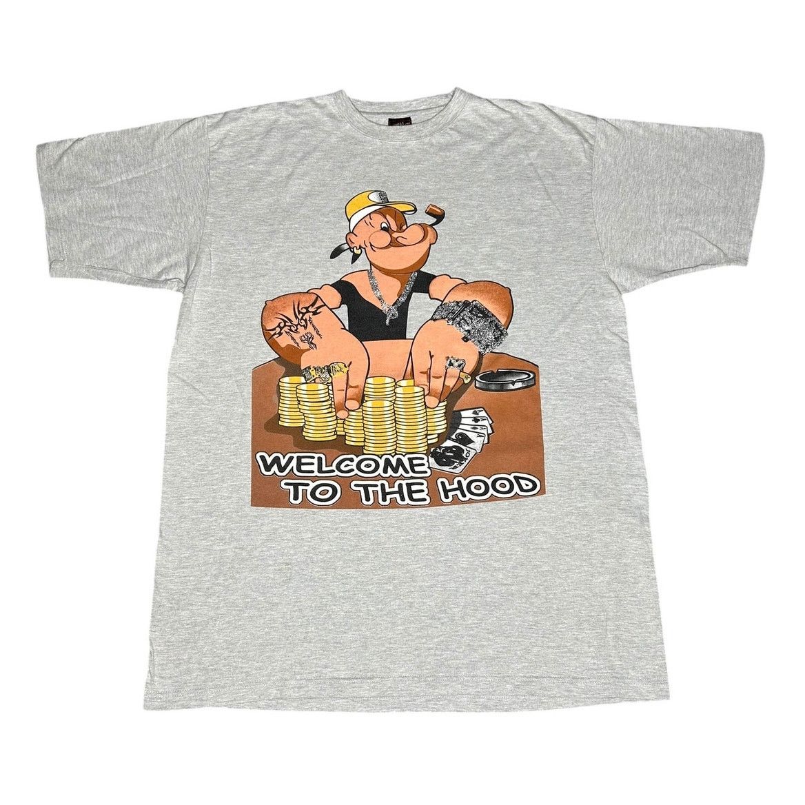 Vintage Vintage 90s Popeye The Sailor Man Welcome to the Hood Shirt Size US XXL / EU 58 / 5 - 1 Thumbnail