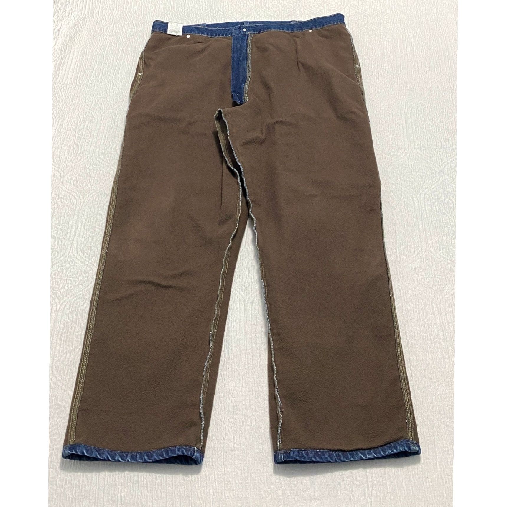 Wrangler Wrangler Jeans Carpenter Pants Fleece Lined Denim Workwear 42x30 Men Blue Relaxed Fit Wide Leg Shirt? Size US 42 / EU 58 - 4 Thumbnail