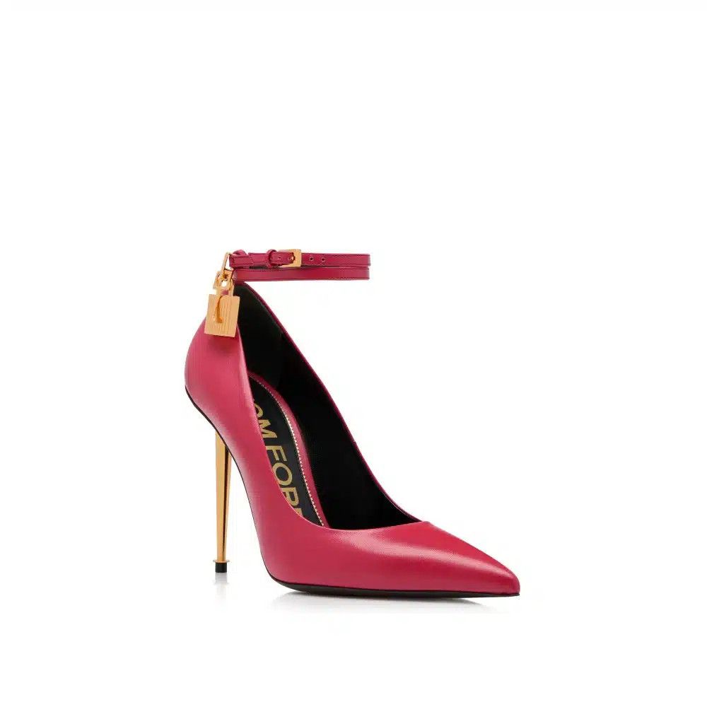 Tom Ford o1loc1c1024 W2271 Padlock Pumps in Red Size US 8.5 / IT 38.5 - 2 Thumbnail