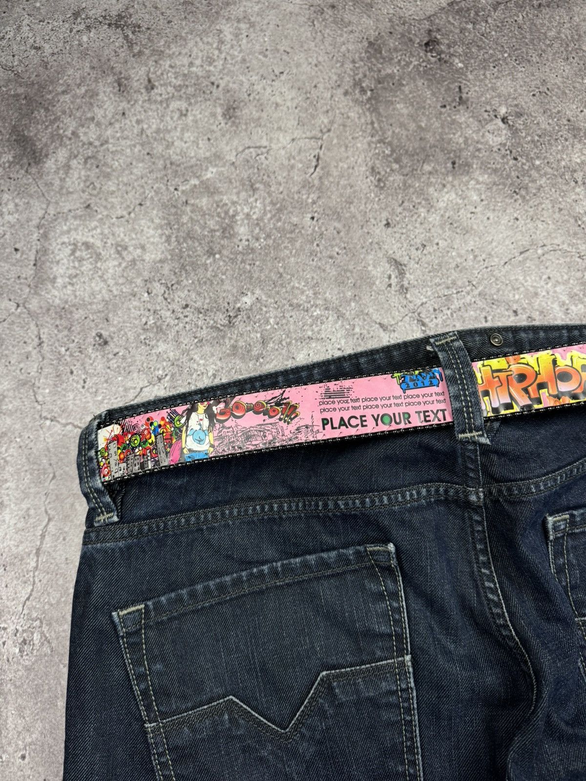 Japanese Brand 00’s NUMBER NINE STYLE GRAFFITI SKULL RARE Y2K BELT VINTAGE Size ONE SIZE - 6 Thumbnail