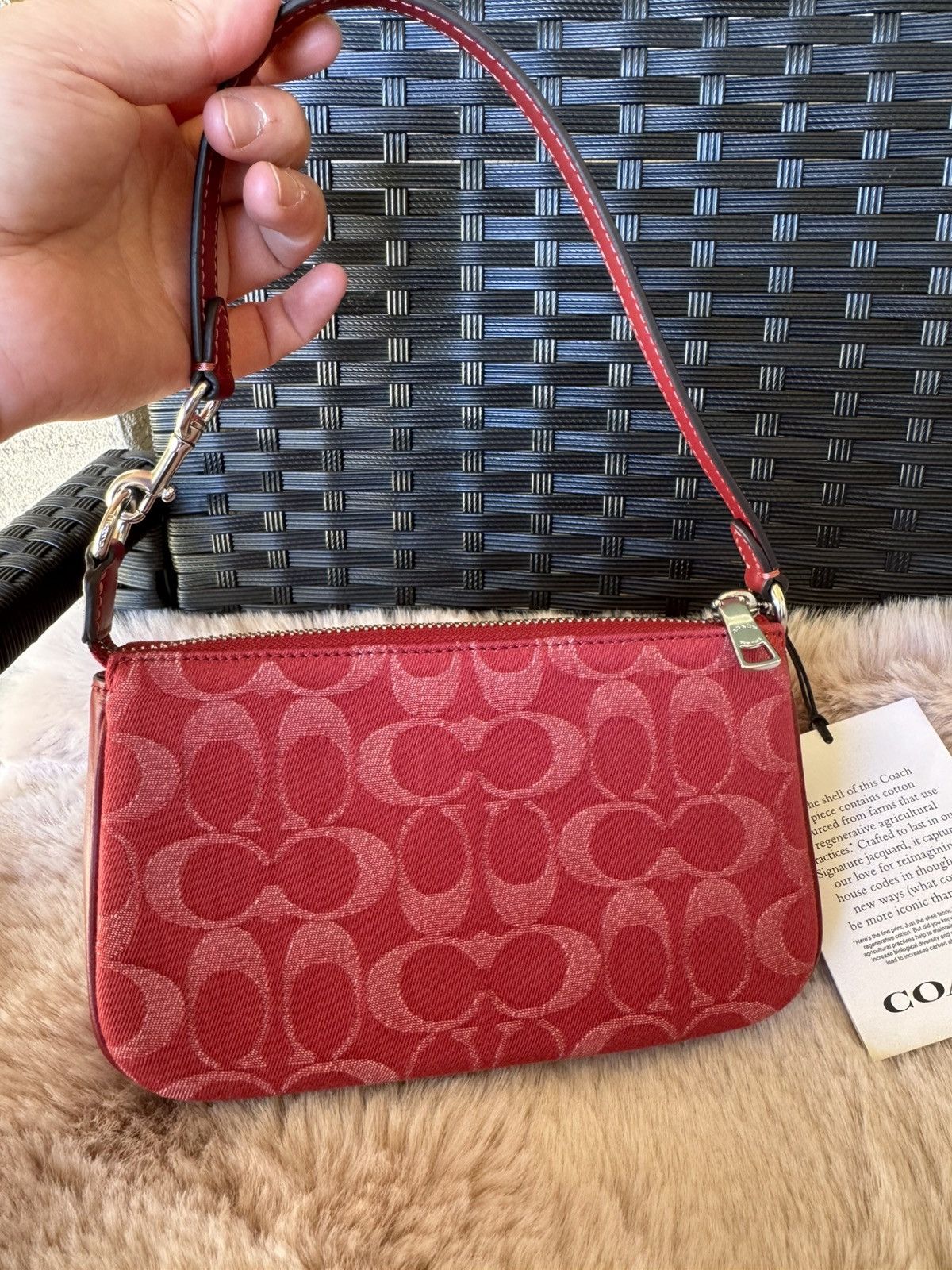 Coach Coach Nolita 19 In Signature Denim denim/Silver/True Red Size ONE SIZE - 2 Thumbnail