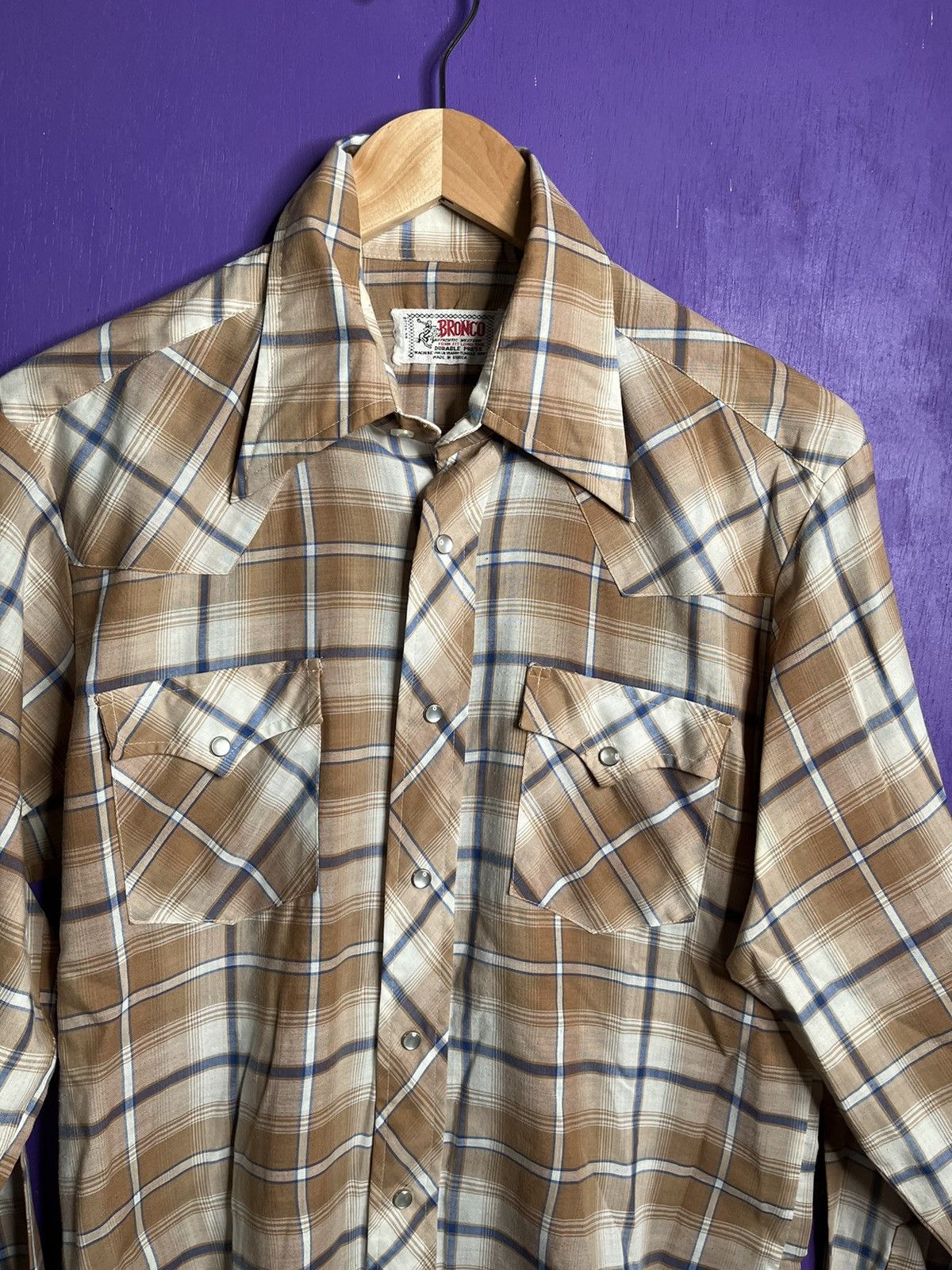 Vintage Vintage 70s Bronco pearl snap western button up Size US L / EU 52-54 / 3 - 3 Thumbnail