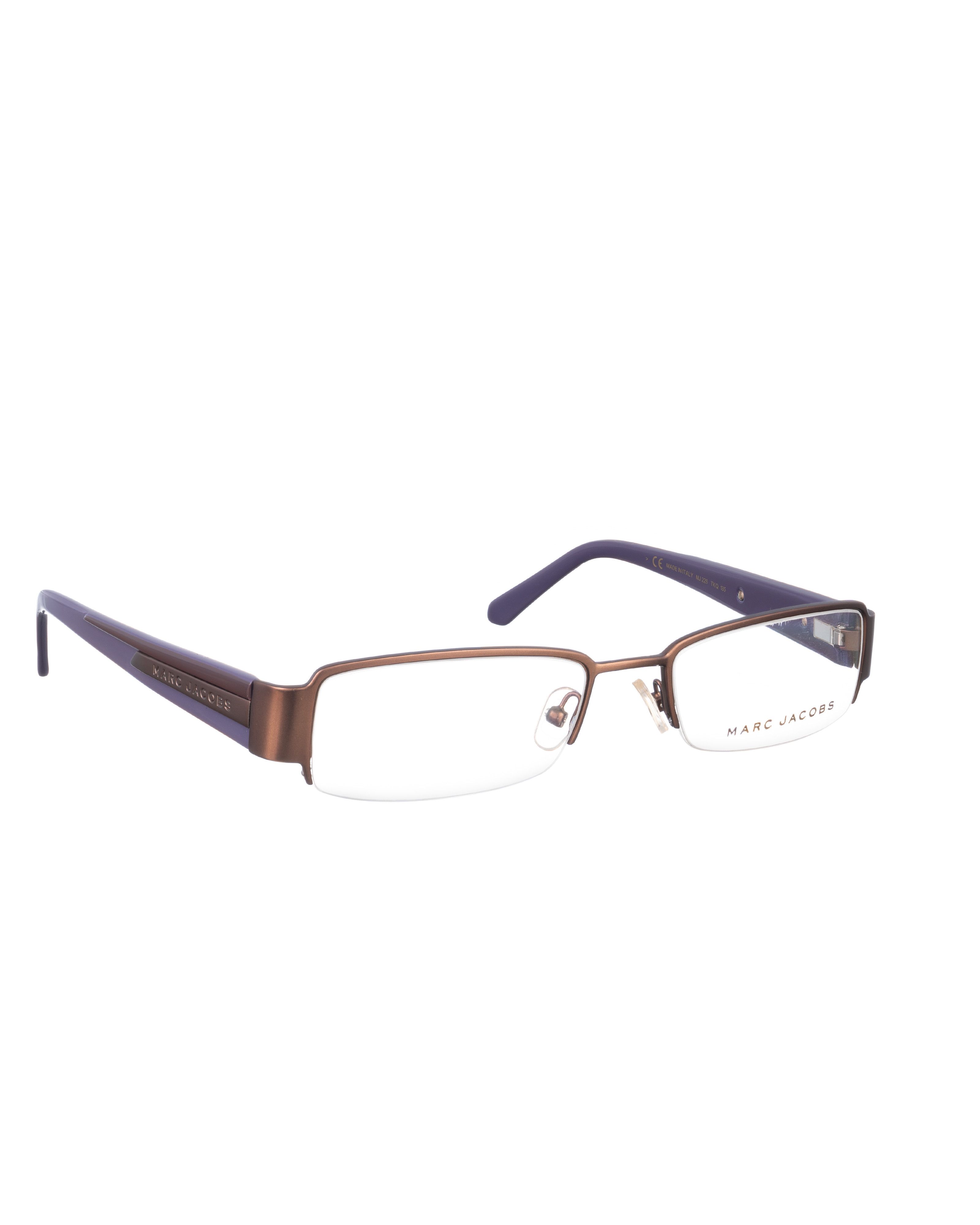Marc Jacobs Marc Jacobs 00s Violet & Brown Half Rim Glasses Size ONE SIZE - 1 Thumbnail