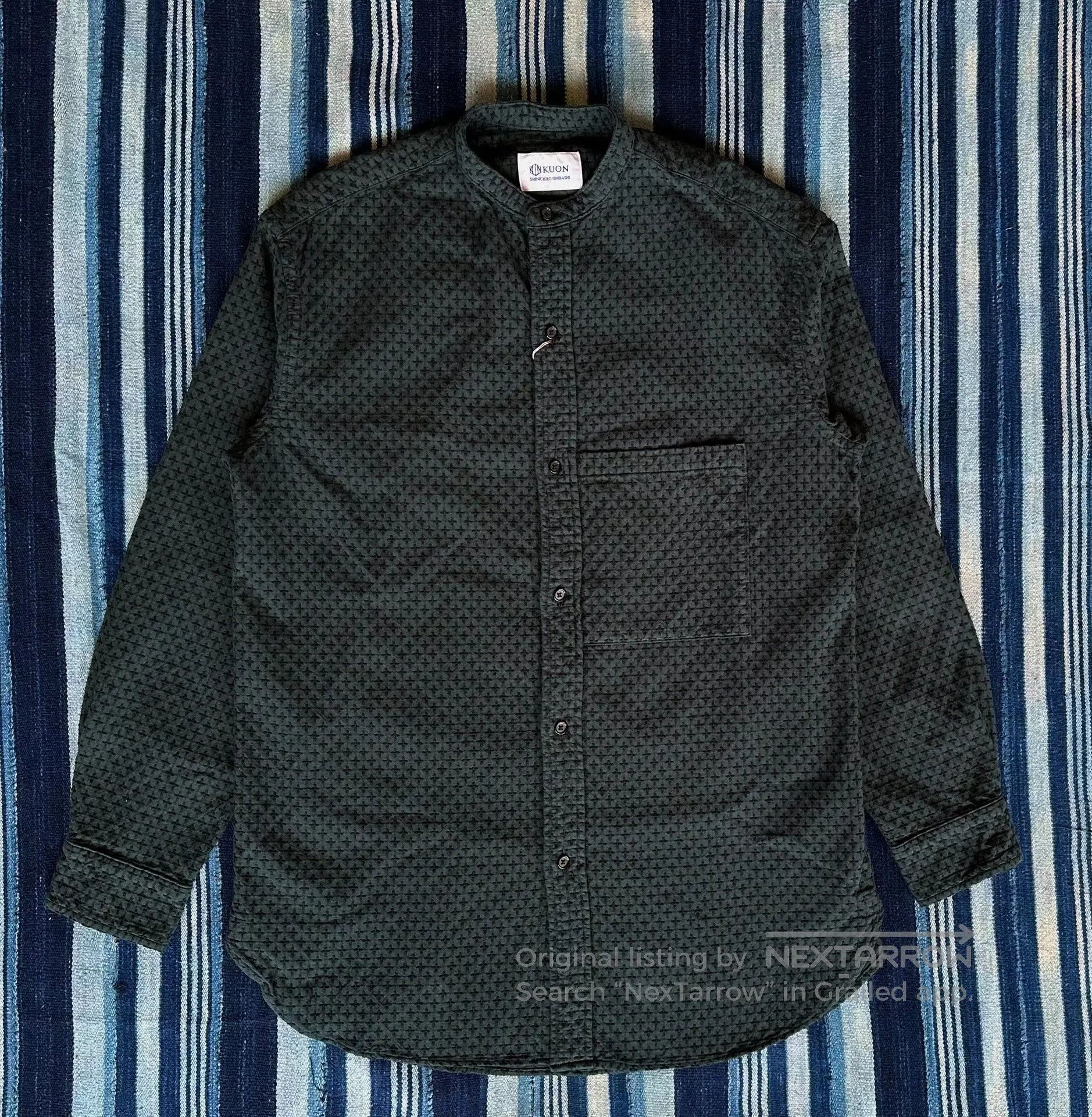 KUON kuon sashiko long sleeve shirt in black. Size US S / EU 44-46 / 1 - 1 Thumbnail