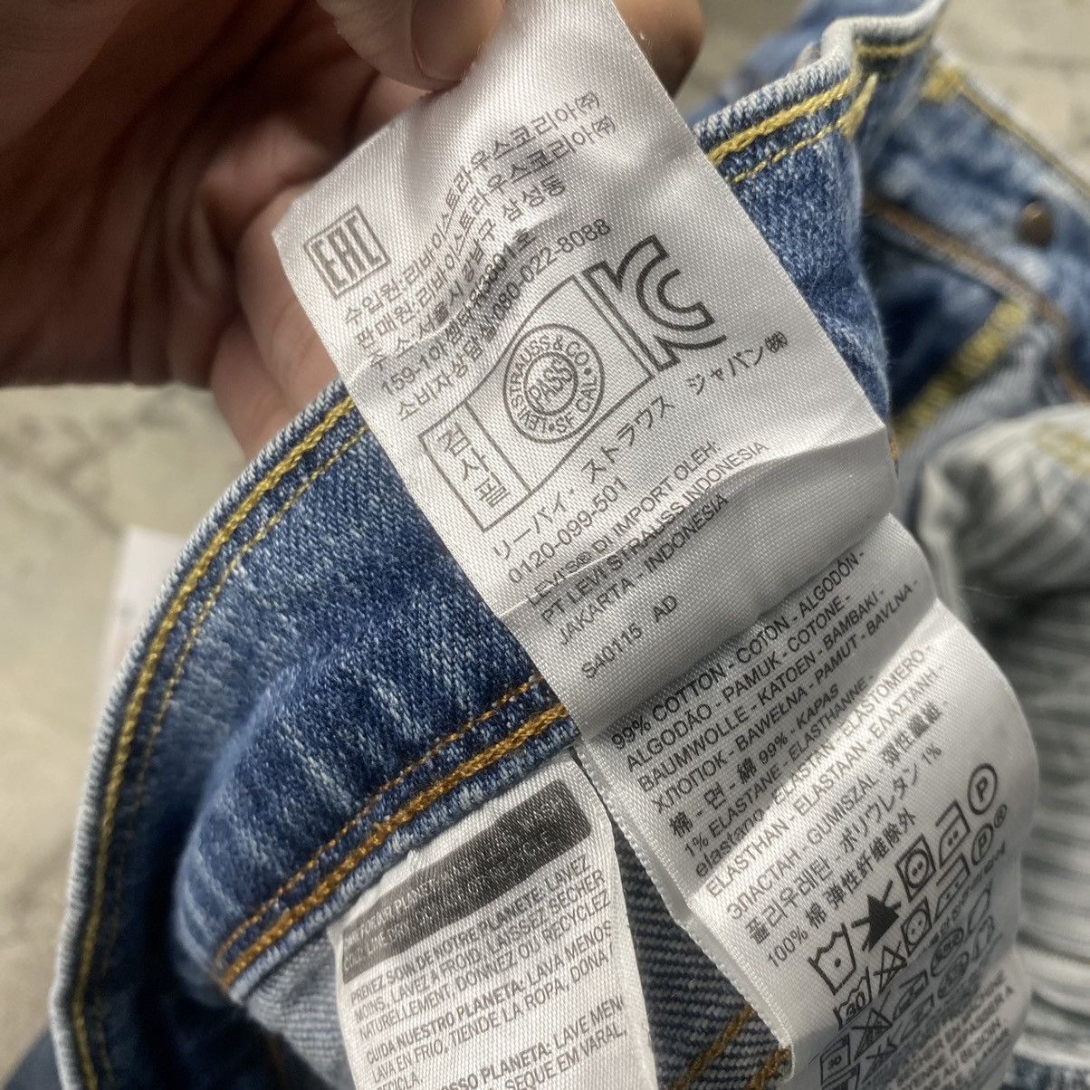 Levi's × Levi's Made & Crafted × Levi's Vintage Clothing y2k Levis 513 Acid Washed Jeans Size US 34 / EU 50 - 13 Thumbnail