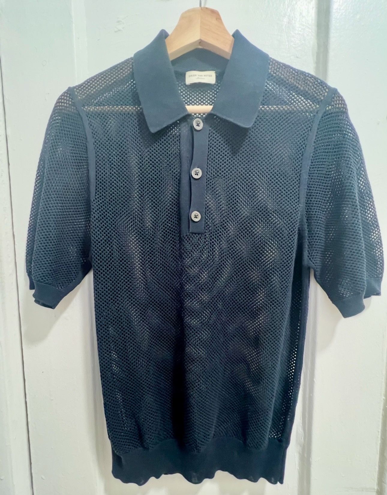 Dries Van Noten Dries Men’s Mesh polo S/S 12 Size US M / EU 48-50 / 2 - 1 Thumbnail