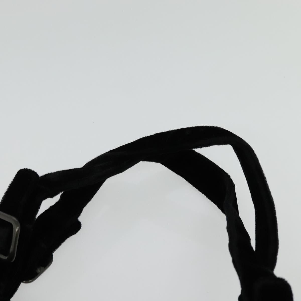 Prada PRADA Hand Bag Velor Black Silver Size ONE SIZE - 8 Thumbnail