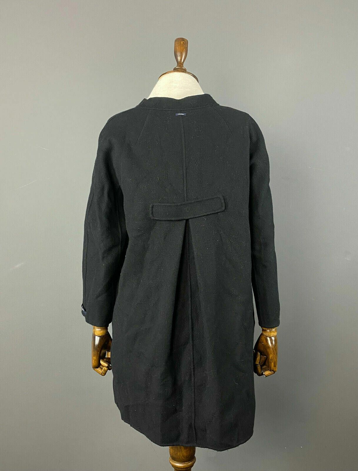 Designer Max Mara Cucito A Mano Black Wool Snap Coat Jacket Size 38 Size US M / EU 48-50 / 2 - 6 Thumbnail