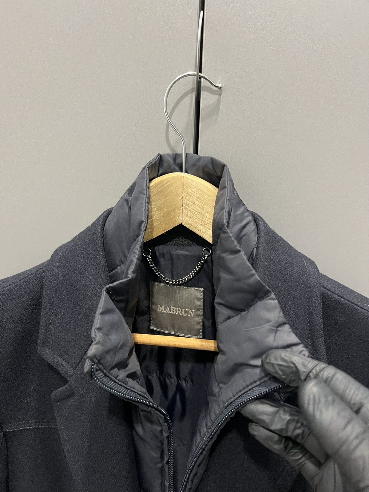 Other Mabrun Women’s Black Fitted Coat Wool Blend Jacket Removable Size M / US 6-8 / IT 42-44 - 7 Thumbnail
