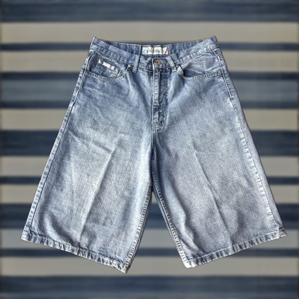 Jordan Craig VINTAGE Jordan Craig Baggy Jean Short Jorts Bermuda Men 32 Blue Denim Grunge Hip Hop 90s Size US 32 / EU 48 - 1 Thumbnail