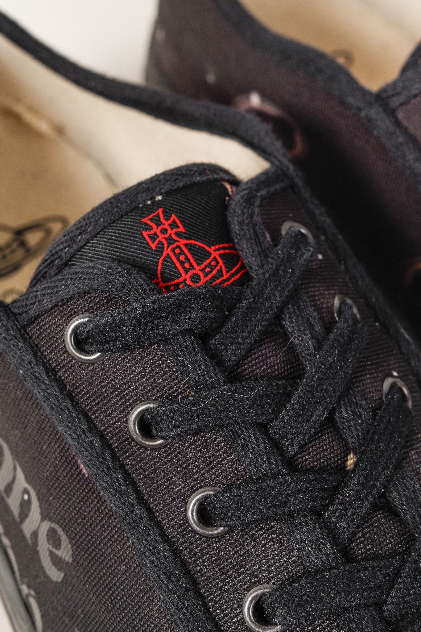 Vivienne Westwood Vivienne Westwood Black Canvas Jupiter Animal Toe Trainers Size US 8.5 / EU 41-42 - 8 Thumbnail