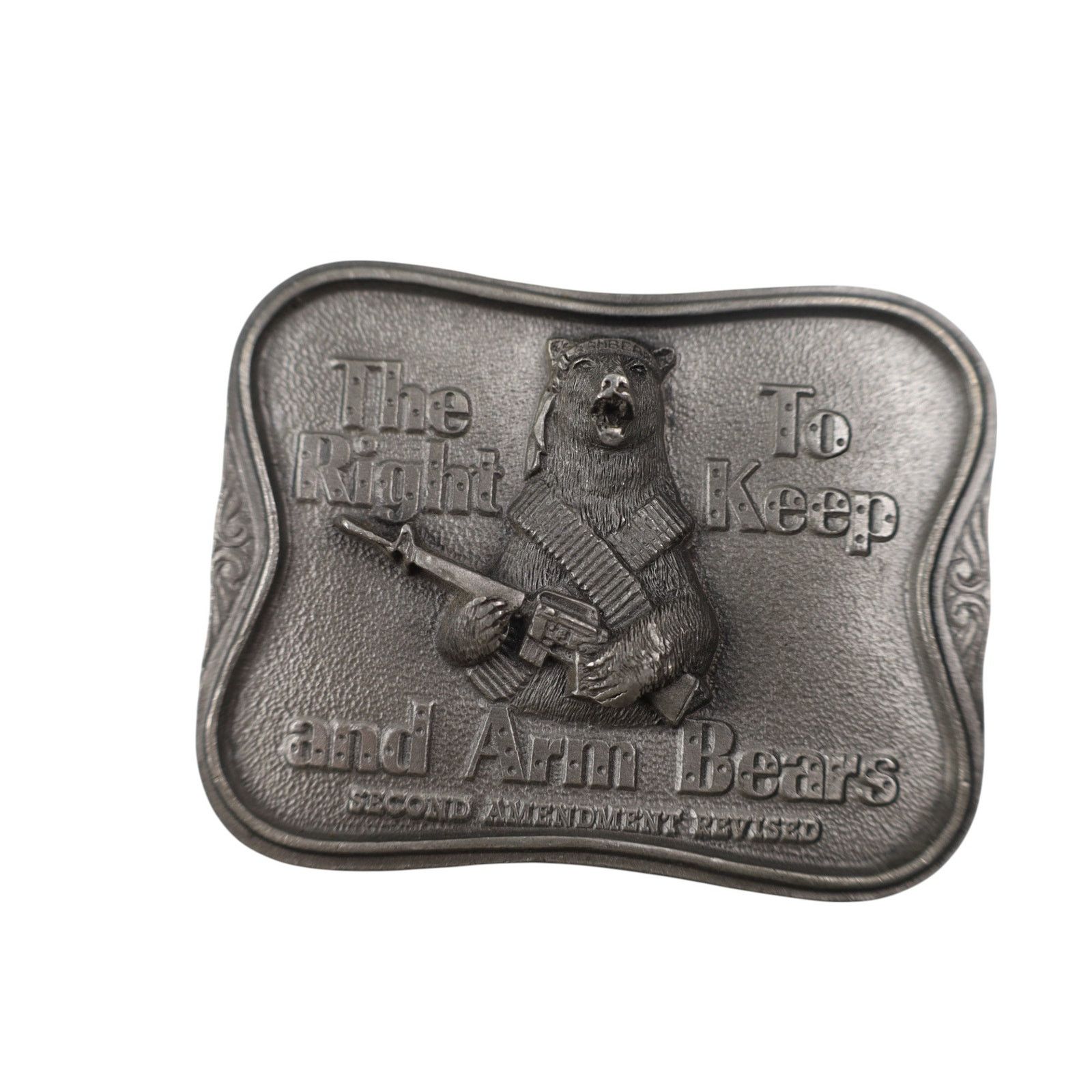 Vintage True Vintage 80s Bearbo Right to Arm Bears 3D Belt Buckle Size ONE SIZE - 1 Thumbnail