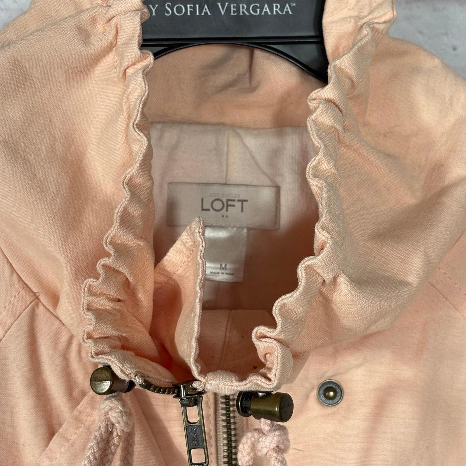 Other LOFT Women's Medium Peach Lightweight Utility Jacket Size M / US 6-8 / IT 42-44 - 5 Thumbnail
