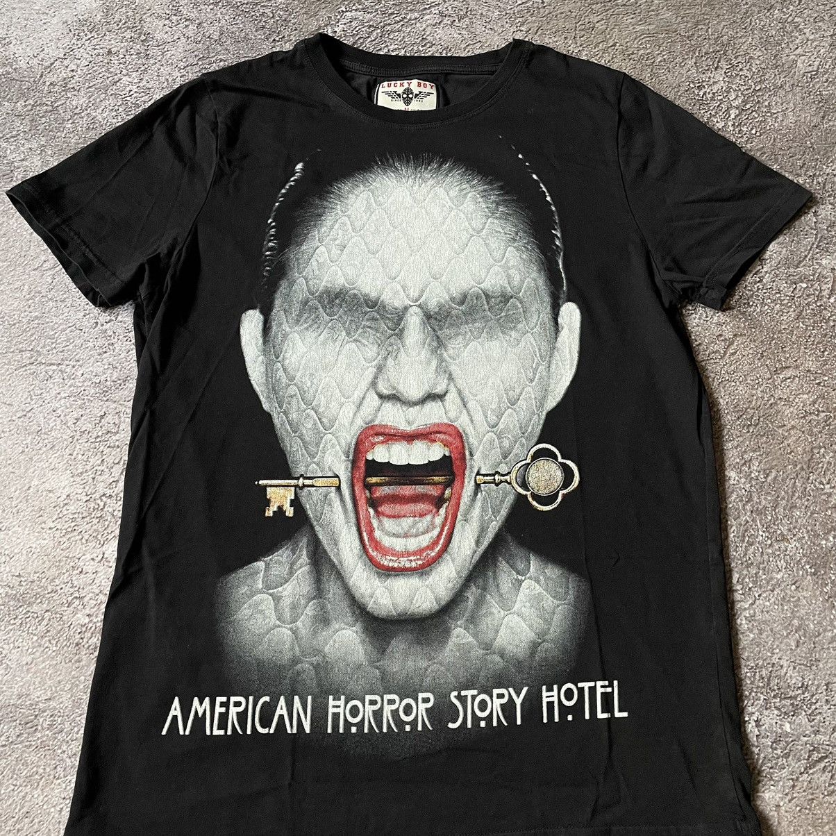 Band Tees Vintage Y2K ANERICAN HORROR FACE CREEPY ABSTRACT M Size US M / EU 48-50 / 2 - 5 Thumbnail