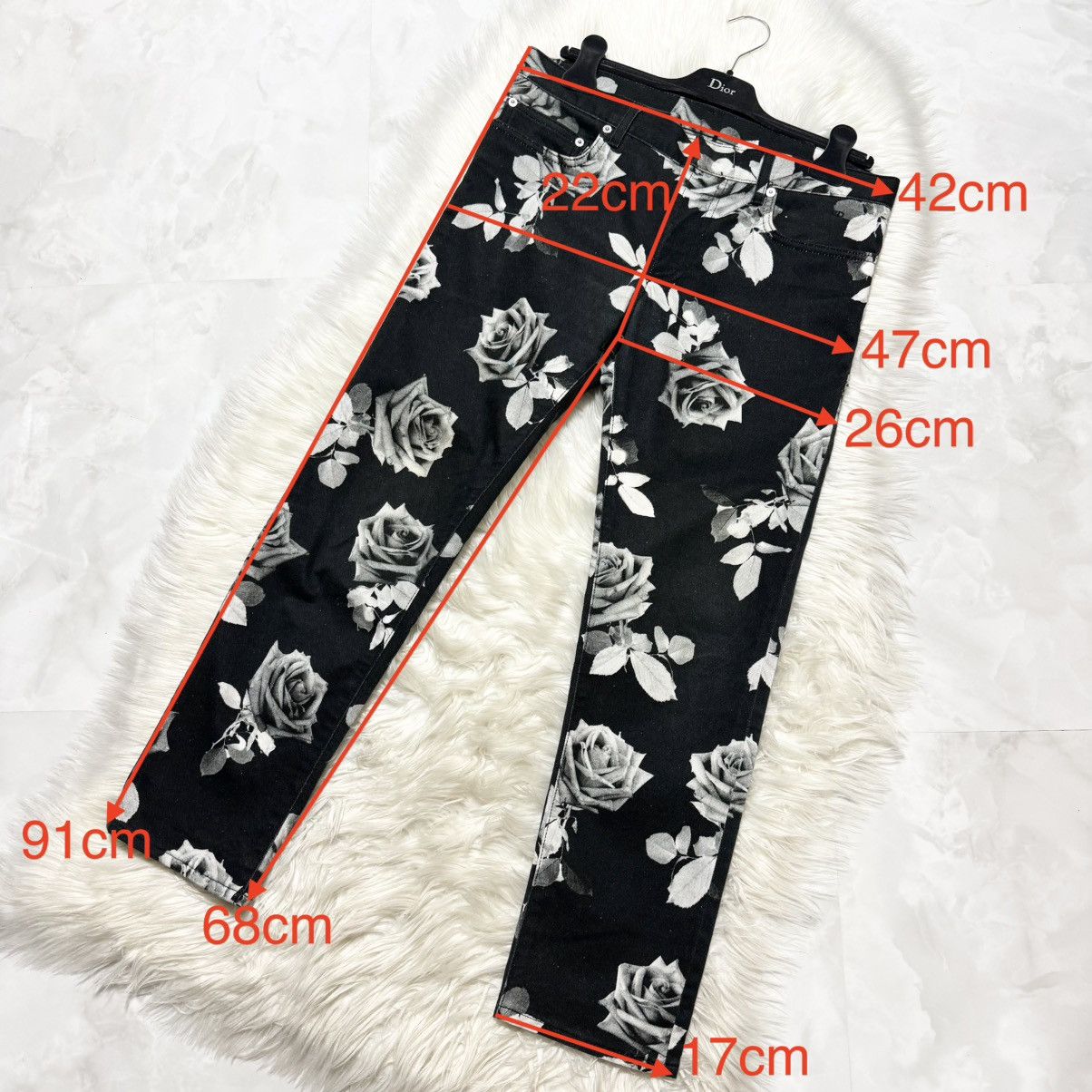 Dior Excellent Condition Dior Homme Rose Design Denim Jeans Size US 31 - 5 Thumbnail