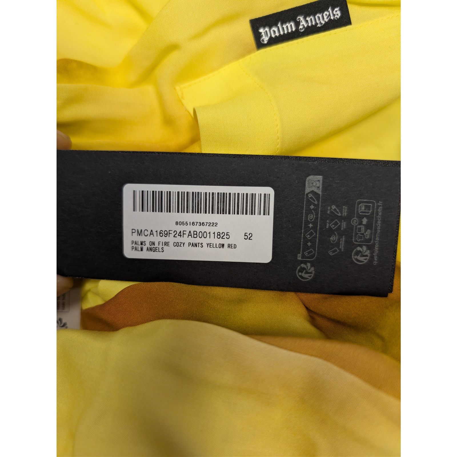 Palm Angels o1rshd1 Palms on Fire🔥 Cozy Pants in Yellow / Red Size US 36 / EU 52 - 23 Thumbnail