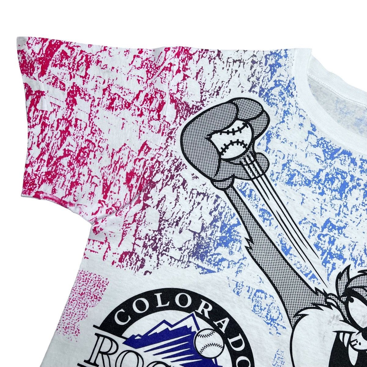 MLB 93 MLB Colorado Rockies Taz Looney Tunes All Over Print Tee Size US XL / EU 56 / 4 - 7 Thumbnail