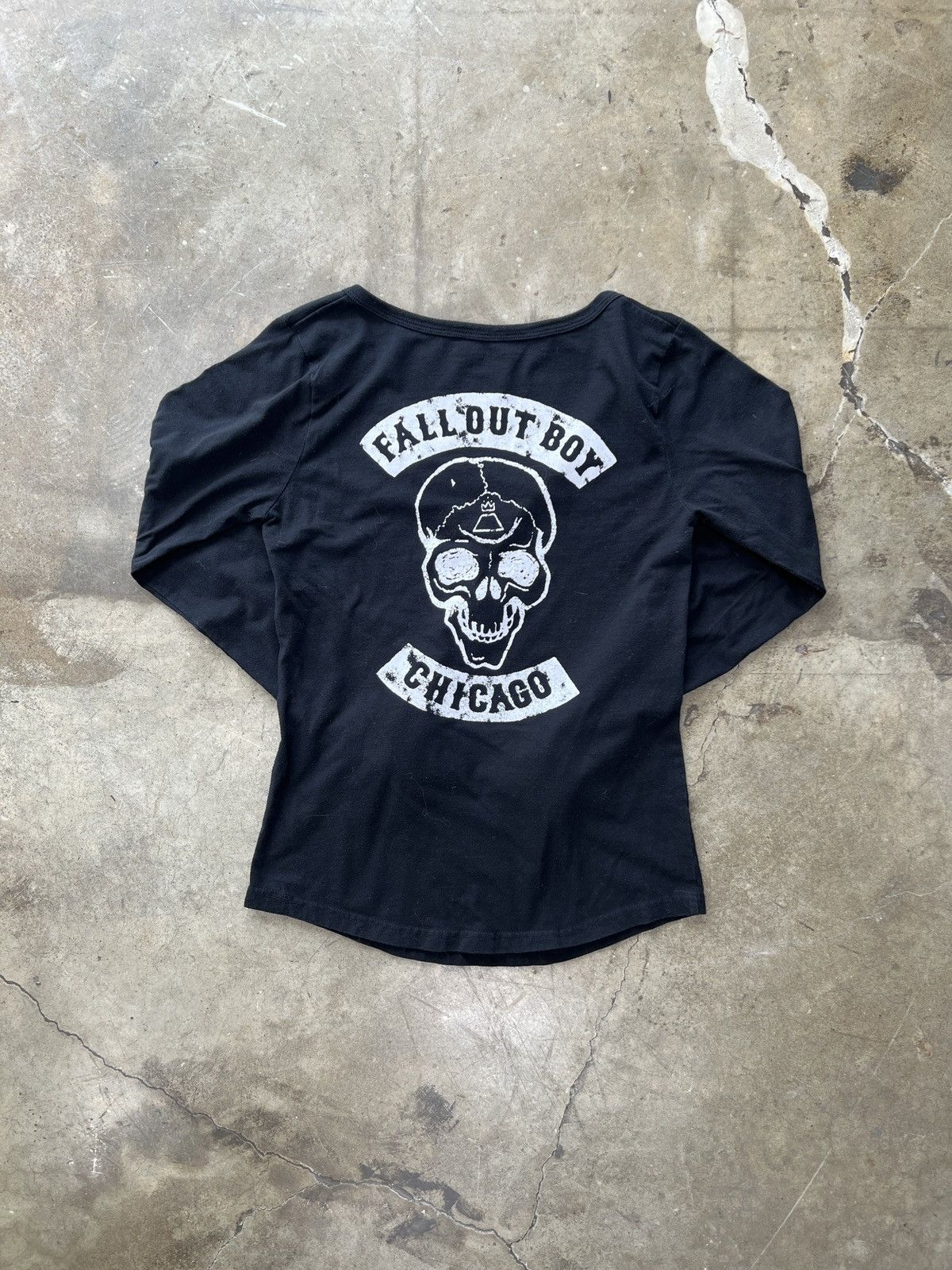 Band Tees × Vintage Fall Out Boy Quarter Button Up Long Sleeve W Large Size L / US 10 / IT 46 - 2 Thumbnail