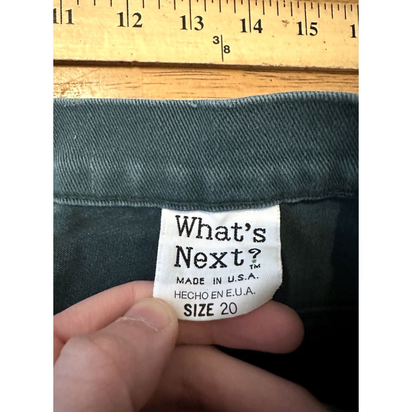 NEXT VINTAGE What’s Next? Jeans Size 20 Green 80s Talon Zipper Size 42" / US 20 - 3 Thumbnail