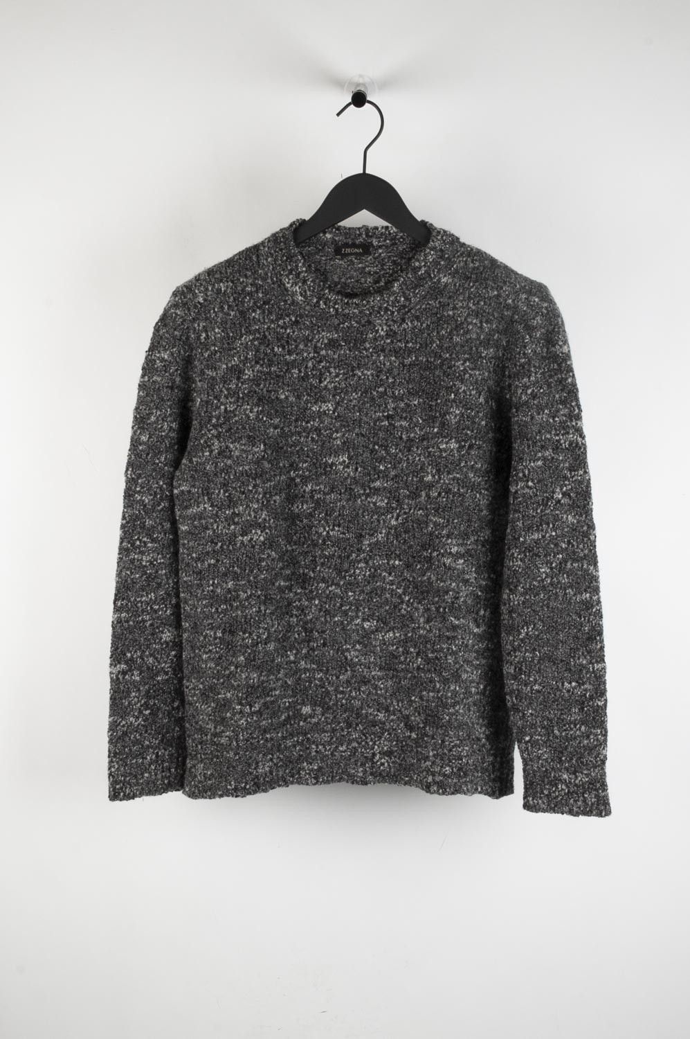 image of Z Zegna Wool Men Sweater Knitted Size L, S433 in Grey