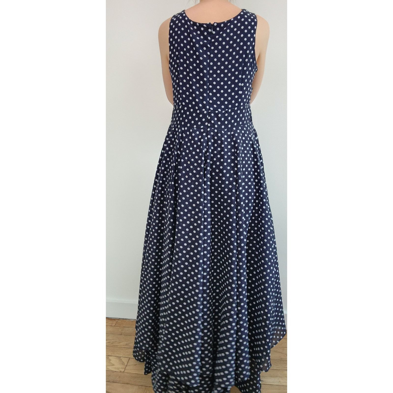Other Jessica London Polka Dot Dress Maxi Sleeveless Sheer 14 Size L / US 10 / IT 46 - 5 Thumbnail