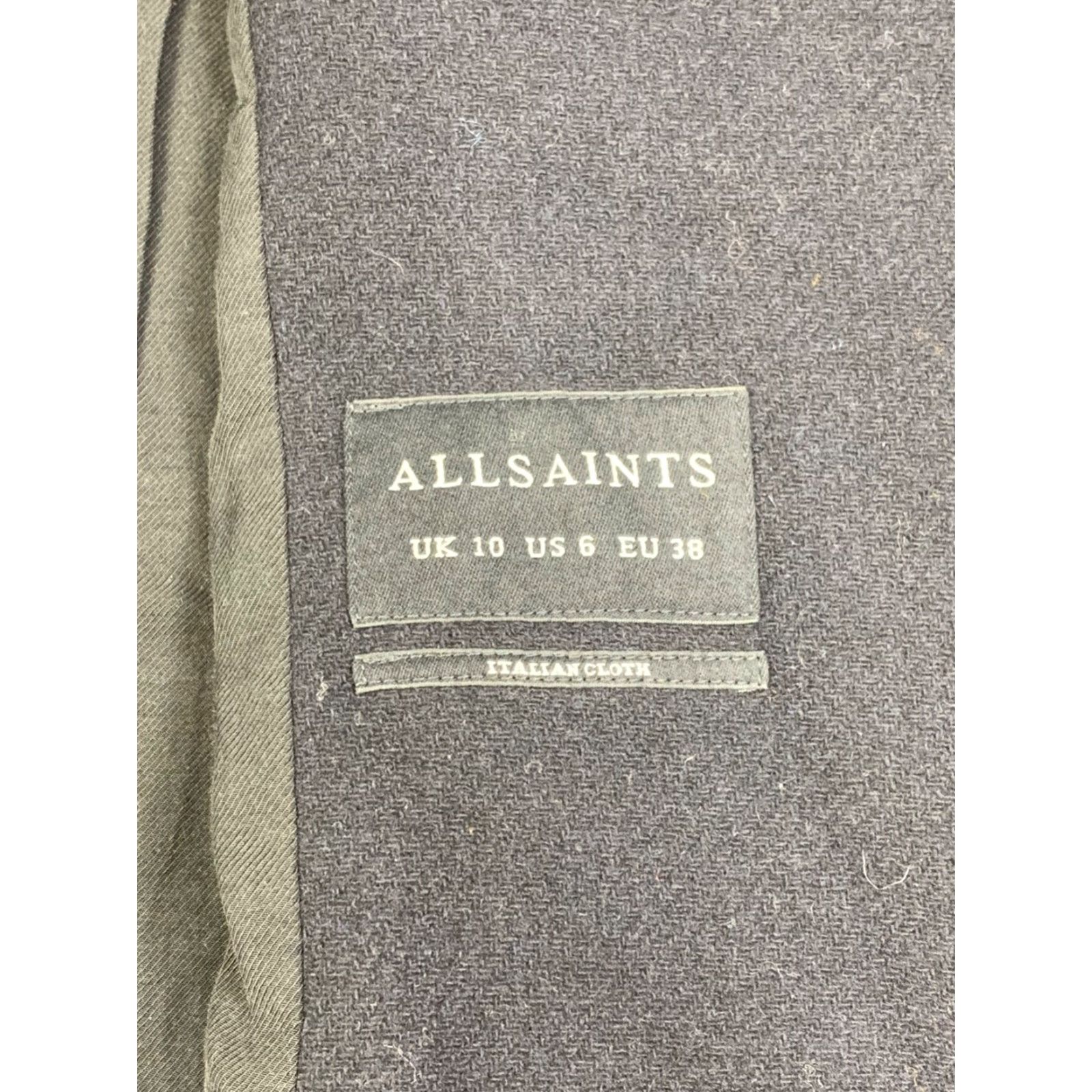 Allsaints AllSaints Coat Womens 6 Black Wool Blend Overcoat Meade Torto City Designer Italian Size M / US 6-8 / IT 42-44 - 5 Thumbnail