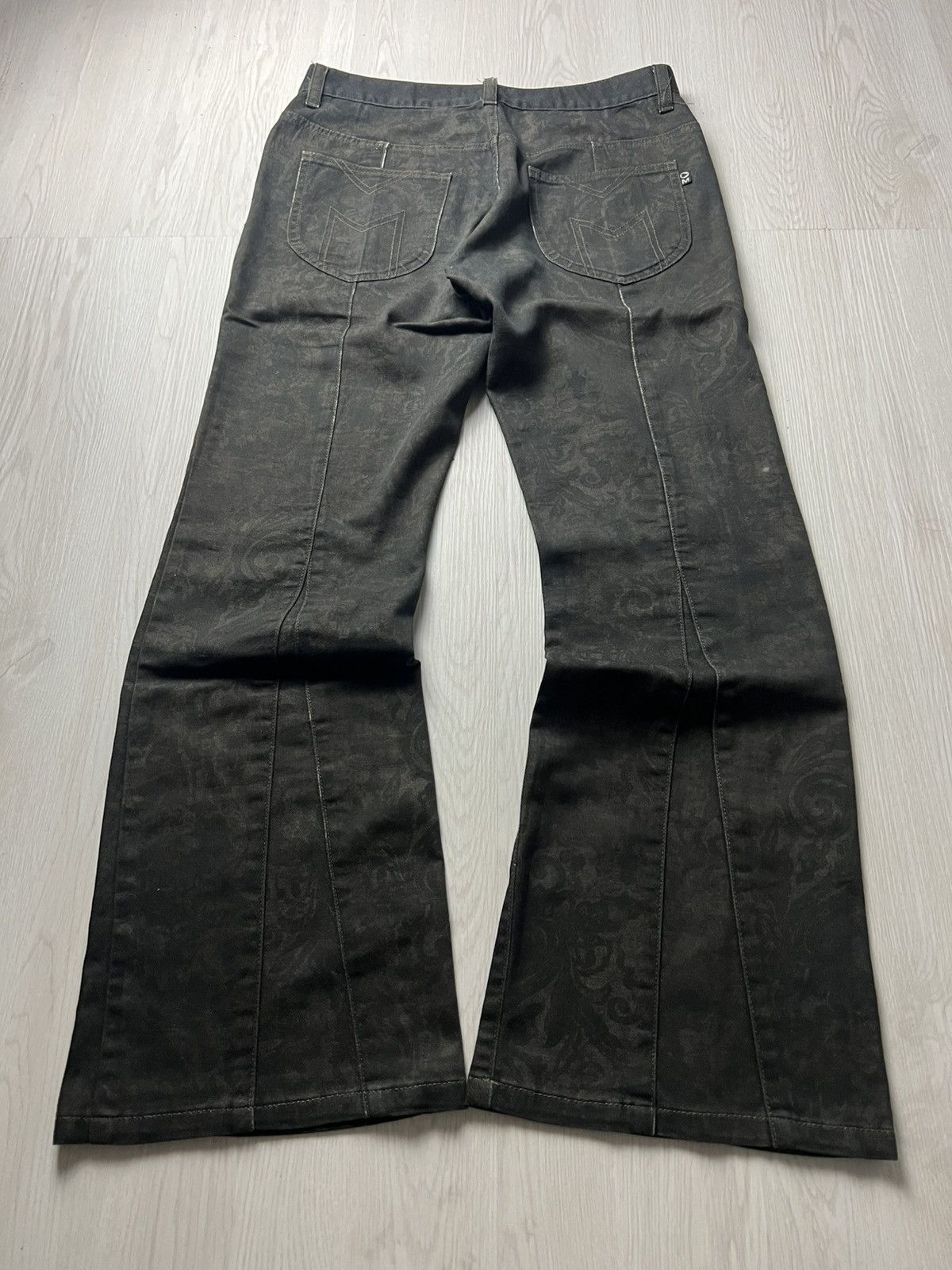 20471120 × Le Grande Bleu (L.G.B.) × Morgan Homme Morgan Homme Paisley Spiral Cut Flared Pants Size US 30 / EU 46 - 2 Thumbnail