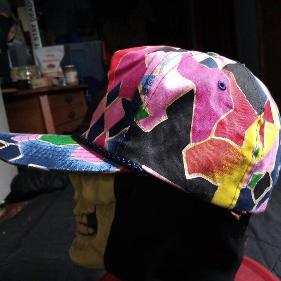 Other Deadstock Vintage Abstract Geometric Snap Trucker Hat Cap Size ONE SIZE - 2 Thumbnail
