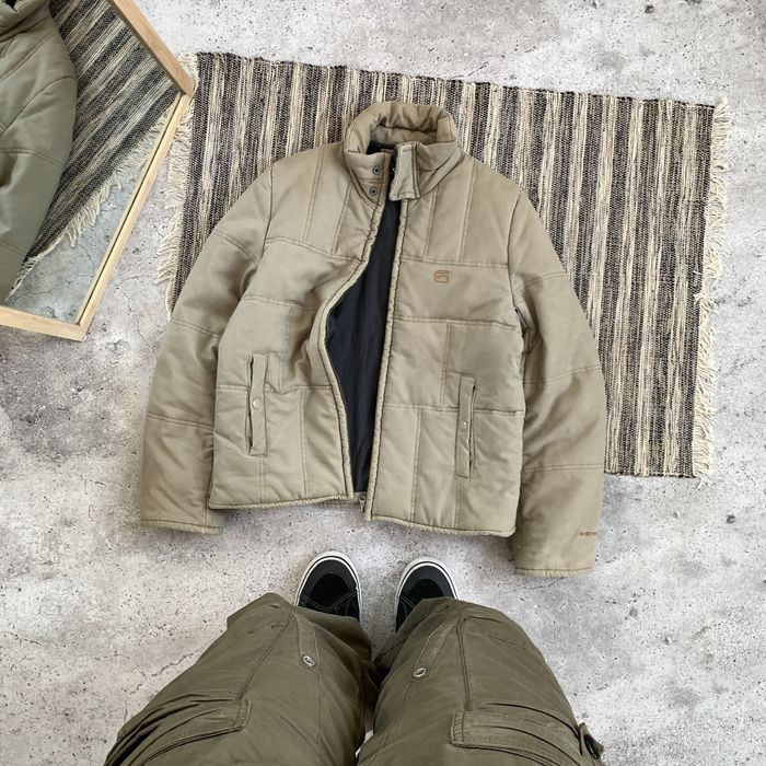 Vintage Vintage G-Star Raw 90s Beige Adkin Quilted Jacket S | Grailed