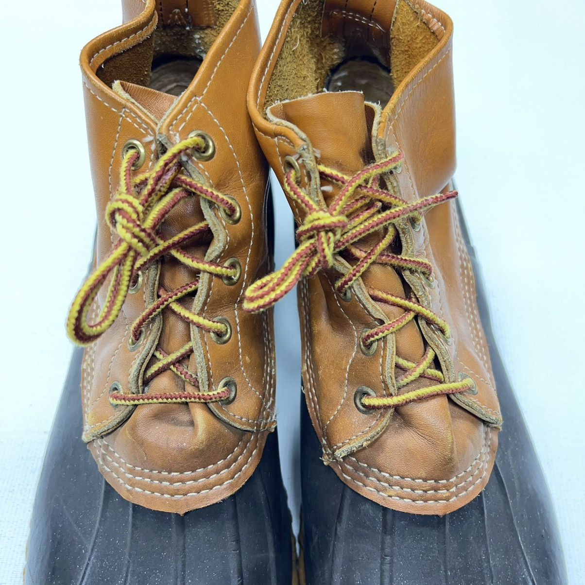 L.L. Bean × Vintage VTG LL Bean Duck Boots Brown Mid Lace Maine Hunting Outdoor Size US 13 / EU 46 - 5 Thumbnail