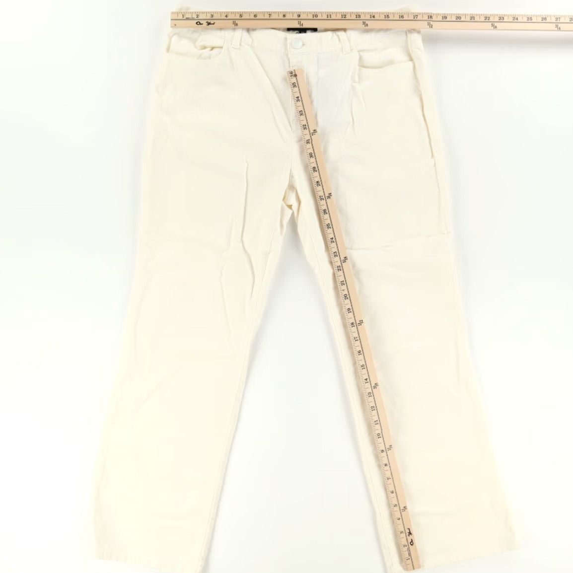 Talbots Talbots Stretch Flannel Cotton Knit Chino Pants Cream Women's 14P Size 36" / US 14 / IT 50 - 3 Thumbnail