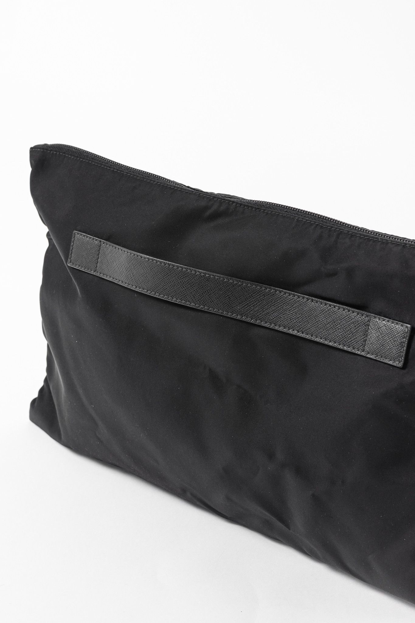 Prada Prada Nero Tessuto Nylon Logo Clutch Size ONE SIZE - 8 Thumbnail