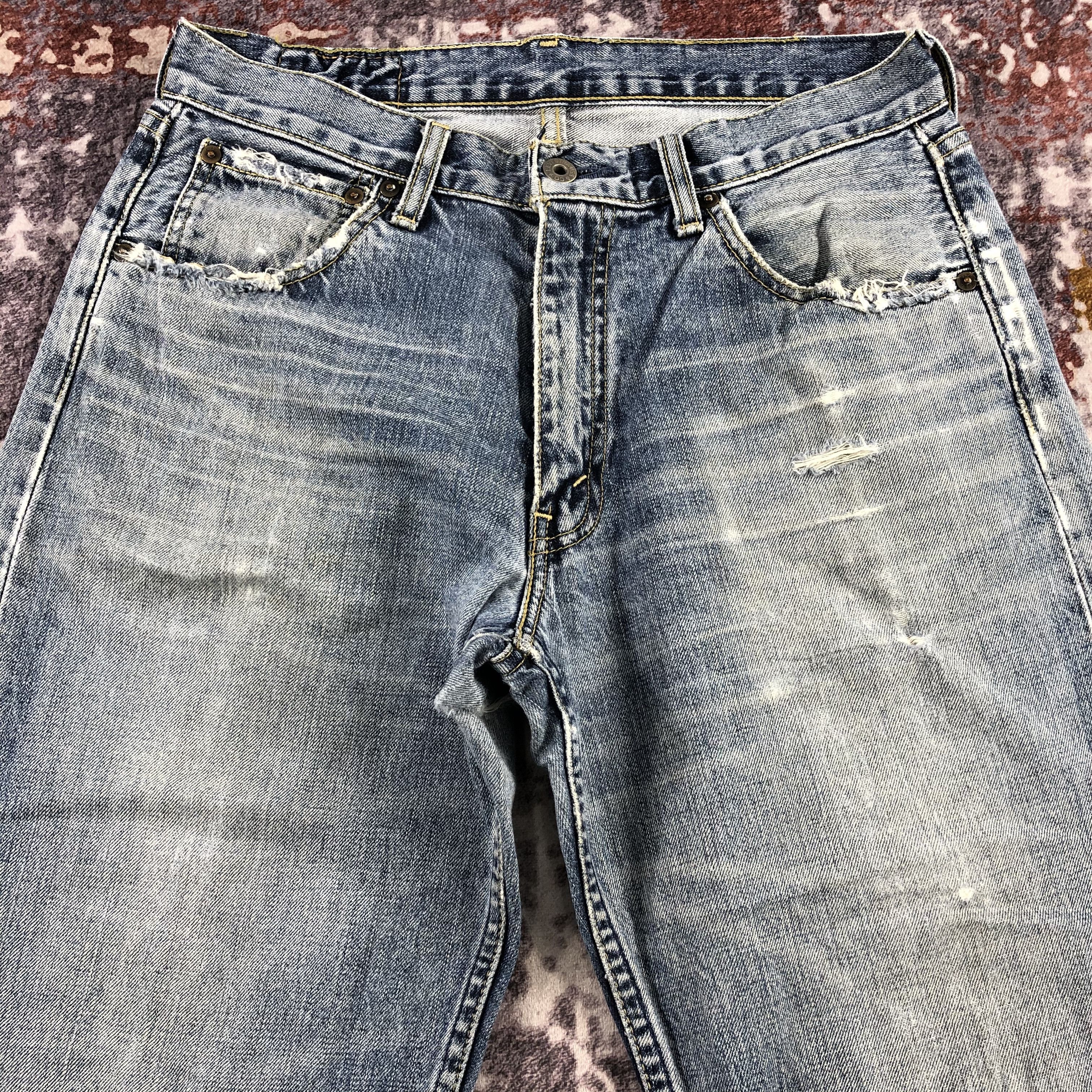 Levi's × Vintage Vintage 90s DIstress Levis 503 Jeans-JM2710 Size US 31 - 3 Thumbnail