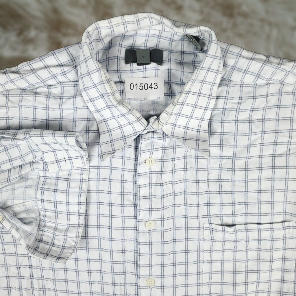 Vintage VINTAGE Jhane Barnes Shirt Mens Size 17.5 36/37 Tall White Gray Check Button Up Shirt Mens Regular 17.5 Gray Classic Modern Wedding Boys Girls Mens Size US XL / EU 56 / 4 - 1 Thumbnail